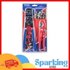Ergonomic Ratchet PEX Tool Kit &ndash; Includes Clamps and Pipe Cutter for Versatility