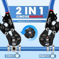 Professional 2pc PEX Crimping Tool Kit with Ergonomic Grip & Quick Release