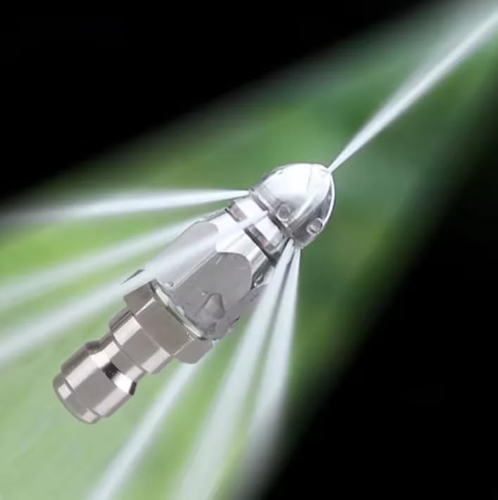 Sewer Jetter Nozzle, 5000 PSI High Pressure Drain Cleaning Nozzle, 1/4&Prime; Quick&hellip;
