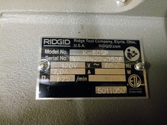 RIDGID K-60SP Compact 120-Volt Sectional Drain Cleaning Machine