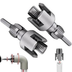Pipe Threading Tool Set for Electric Drill &ndash; 1/2&Prime; & 3/4&Prime; PVC Plastic Cutter Kit