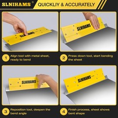 Sheet Metal Bender 12 Inch Folding Tool Heavy-Duty for 3/8&Prime; & 1&Prime; Folds