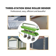 Three-Station Edge Roller Bender 0-90&deg;Bending Angle Adjustable for 29 to 22