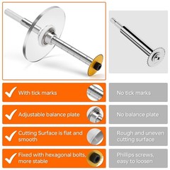 Inside Pipe Cutter for PVC Pipe, Cutter Tool Set with Scale Adjustable Depth Gau