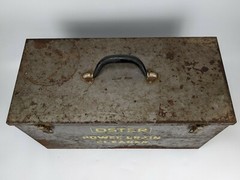 Oster Power Drain Cleaner Metal Box Only &ndash; carrying case vintage