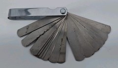 Proto #000AA 1/2&Prime; x 3&Prime; 25 Blade Master Feeler Gauge Set with Steel Holder