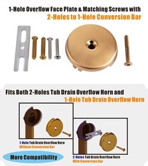 Champagne Bronze Universal Tub Drain Tip Toe Tub Conversion Kit Assembly, Art&hellip;