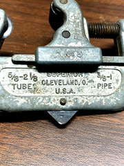 Superior Pipe Cutter 5/8-2 1/8&Prime; Tube & 3/8-1&Prime; Pipe made in Cleveland, Ohio USA