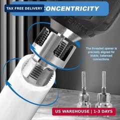 Pipe Threading Tool for Internal & External Threads, 2pcs Dual End 1/2&Prime; NPT & 3/