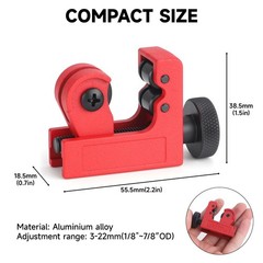 3-22mm Cutter Pipe Cutter V2 Small Copper Pipe Cutter Metal Pipe 1/8in to 7/8in