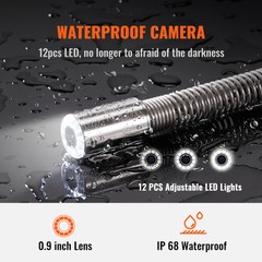9 Inch 70m/230ft Sewer Camera Drain Pipe Inspection Camera LCD Monitor HD