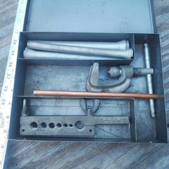 Vtg Craftsman Flaring Tool Set W/Spring Benders & Original Steel Box USA 🇺🇸