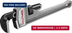 HAUTMEC 14 Inch Aluminum Straight Pipe Wrench, Adjustable Plumbing Wrench, 2&Prime; Ja