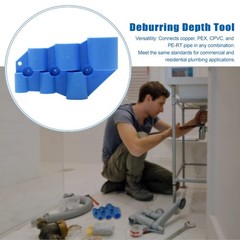 1/4&rdquo; &ndash; 1&rdquo; Deburring Pipe and Depth Gauge Tool Kit, 1/4 inch &ndash; 1 inch, Blue