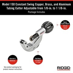 RIDGID 31622 Model 150 Constant Swing Tubing Cutter, 1/8-inch to 1-1/8-inch T&hellip;