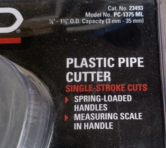 RIGID 150 Constant Swing Tubing Cutter & Ridgid 23493 Plastic Pipe Cutter
