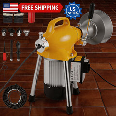 GQ-75-1 500W 400RPM Electric Drain Cleaning Machine &ndash; Auto-Feed Sewer Snake Auge