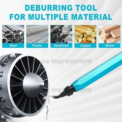 Deburring Tool with 11Pcs HSS Blades for Metal Aluminum Copper Plastic PVC Pipes