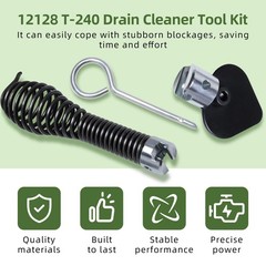 12128 T-240 Drain Cleaner Tool Set 12128 T-240 3-Piece Tool Set Fits for K-40