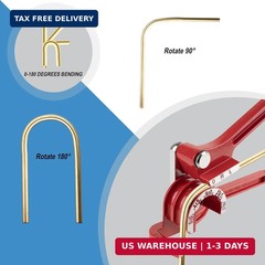 3 In 1 Tubing Bender, 0-180 Degrees Tube Bender Manual Pipe Bender Tool for 1/4
