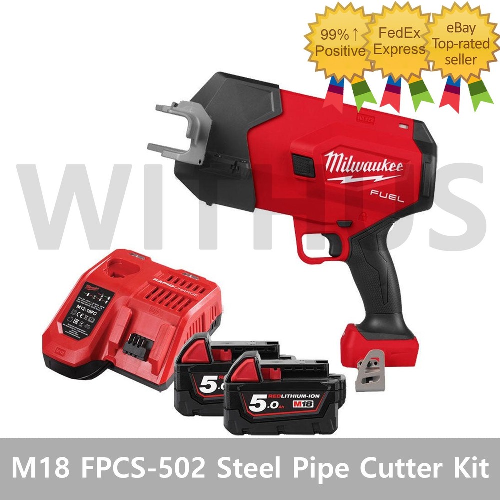 Milwaukee M18 FPCS-502 Cordless Steel Pipe Cutter Kit w/ Two 5.0Ah Batteries