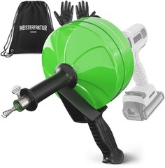 Professional Grade 50FT Drain Snake &ndash; Includes Drill Attachment and Gloves