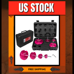 4-Piece Plastic Pipe Reamer Tool Kit 1.5&Prime; 2&Prime; 3&Prime; 4&Prime; PVC CPVC ABS 1/2&Prime; Drill 3/8
