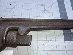 Vintage Ridgid 18&Prime; HEAVY DUTY Pipe Wrench Made by Ridge Tool Co. Elyria Ohio USA