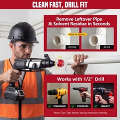 FUNNBIE 9pc PVC Pipe Reamer Kit 0.5-4 Inch