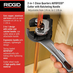 32573 Model 118 Close Quarters Tubing Cutter 1/4&Prime;-1-1/8&Prime; Tubes