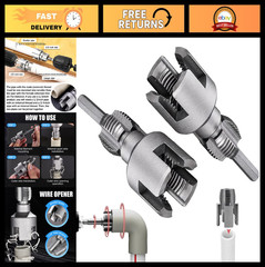 Pipe Threading Tool Set for Electric Drill &ndash; 1/2&Prime; & 3/4&Prime; PVC Plastic Cutter Kit
