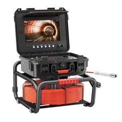50m Sewer Pipe Inspection Camera w/ 512hz Locator Self-leveling 10&Prime; Monitor