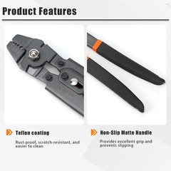 2-in-1 Crimping Tool & Cutter for Fishing Lines to 2.2mm, Lightweight Wire Rope
