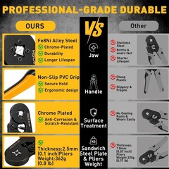 Ferrule Crimping Tool Kit with 2180 Pieces, Quadrilateral Pliers & Wire Connecto