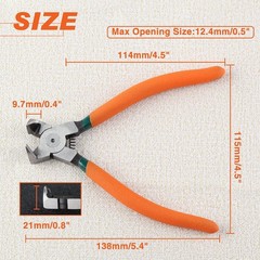 Diagonal Pliers for Flush Cut Plastics, 90 Angled Wire Cutters for Crafting, Wir