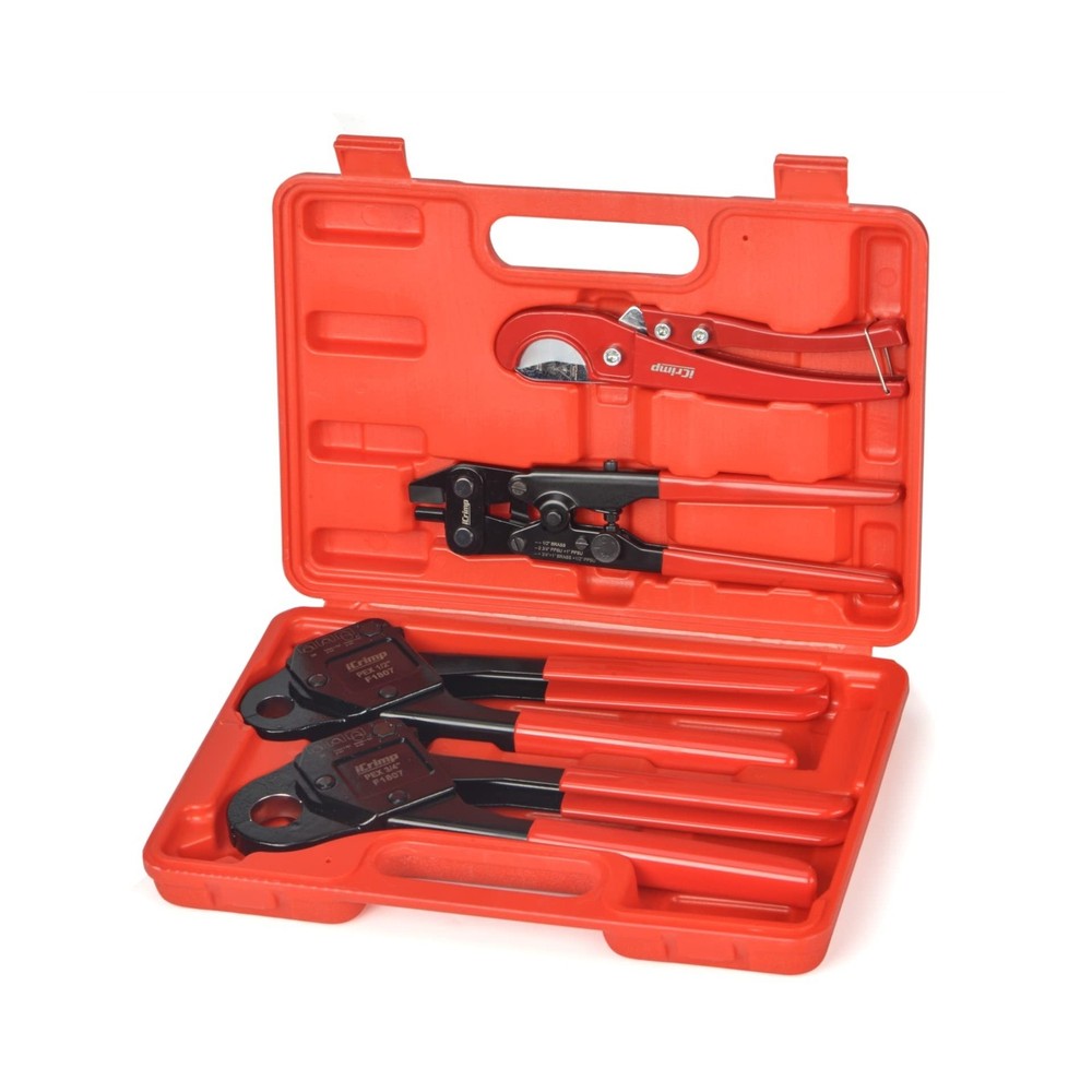 iCrimp IWS-1807CN PEX Crimping Tool Kit with PEX Crimpers, PEX Tubing Cutter,&hellip;