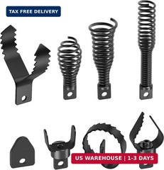 Drain Snake Drill Attachments,8-Piece Drain Cleaner Combination Cutter Heads, Us