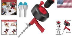 Drill-Compatible 35ft Heavy-Duty Plumbing Snake &ndash; Fast & Easy Clog Removal Tool