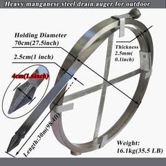 Heavy Duty 30M Sewer Drain Snake Tool &ndash; Manganese Steel, Manual, Outdoor Use