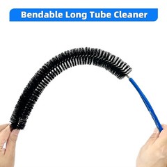 Flexible Cleaning Tool,Bendable Sewer Drain Brush, Long 16.5 inches, Black