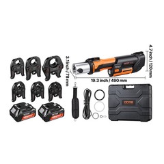 VEVOR 18V Press Tool 32KN Electric Crimping Tool for 1/2&Prime; to 2&Prime; Copper Pipes