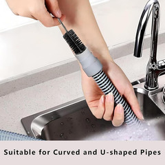 Flexible Extra Long Drain Brush, Drain Unblocker Tools,61 Inch Pipe Cleaner Brus