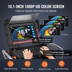 10.1 Inch Drain Camera Self-Leveling 328ft Cable 512Hz