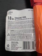 Everbilt 18 in. Swaging Tool 566 745 Swages 1/16&rdquo;, 3/32&rdquo;, 1/8&rdquo;, & 3/16&rdquo;