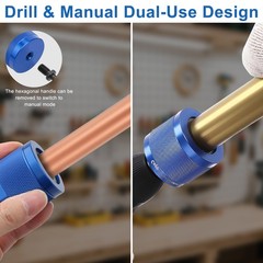3x Copper Pipe Cleaner Drill Set 1/2&Prime; 3/4&Prime; 1&Prime; Metal Tube Plumber Cleaning Tool