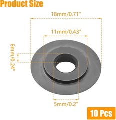 10Pcs Replacement Cutter Wheels Pipe for Tubing