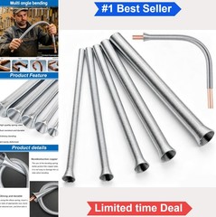 Spring Tube Bender Set 5 Piece 1/4 3/8 1/2 5/8 3/4 Inch Copper Aluminum Steel
