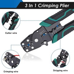 580Pcs Closed End Crimp Connector with Wire Stripper Crimping Tool 22-16, 16-14,