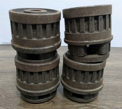 Toledo Pipe Threader Die Head Set of 4 &ndash; 1/8&Prime;, 1/4&Prime;, 3/8&Prime;, 1/2&Prime; Vintage Tools