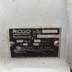 RIDGID Kollmann K-1500A Sectional Sewer Drain Cleaning Machine 115V 3/4 hp